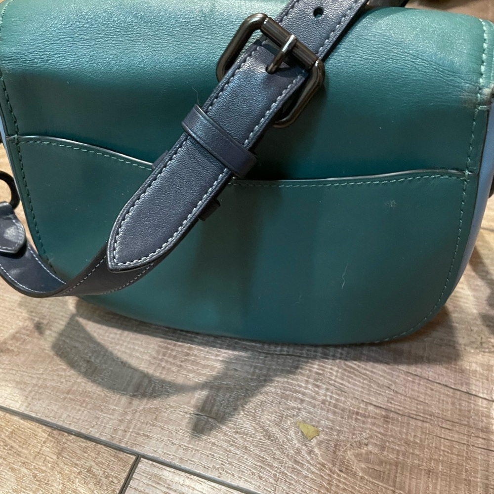 Coach Teal and Navy Crossbody Bag
